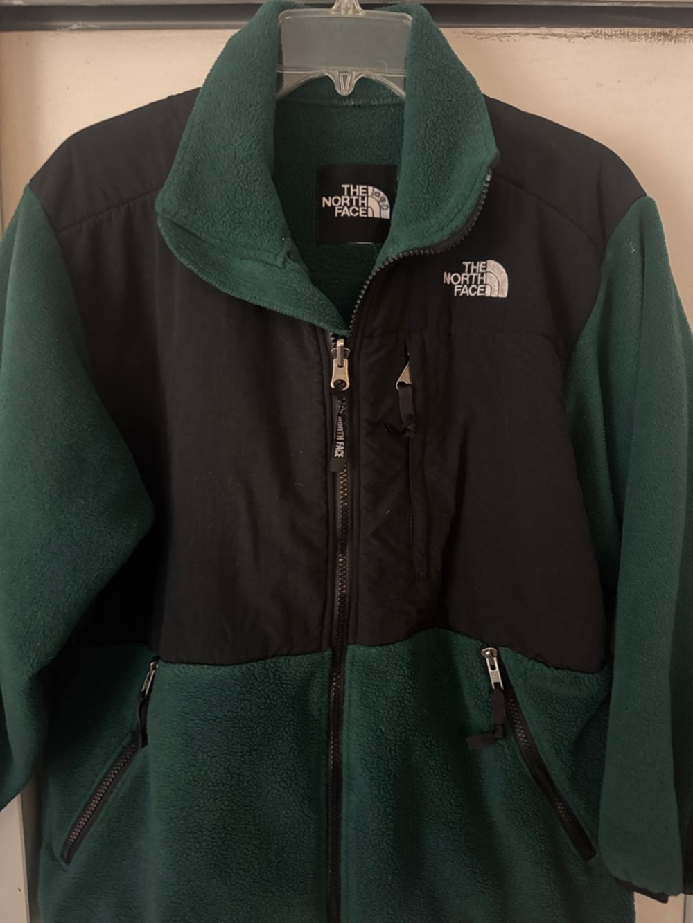 The North Face Green and Black Fleece Jacket